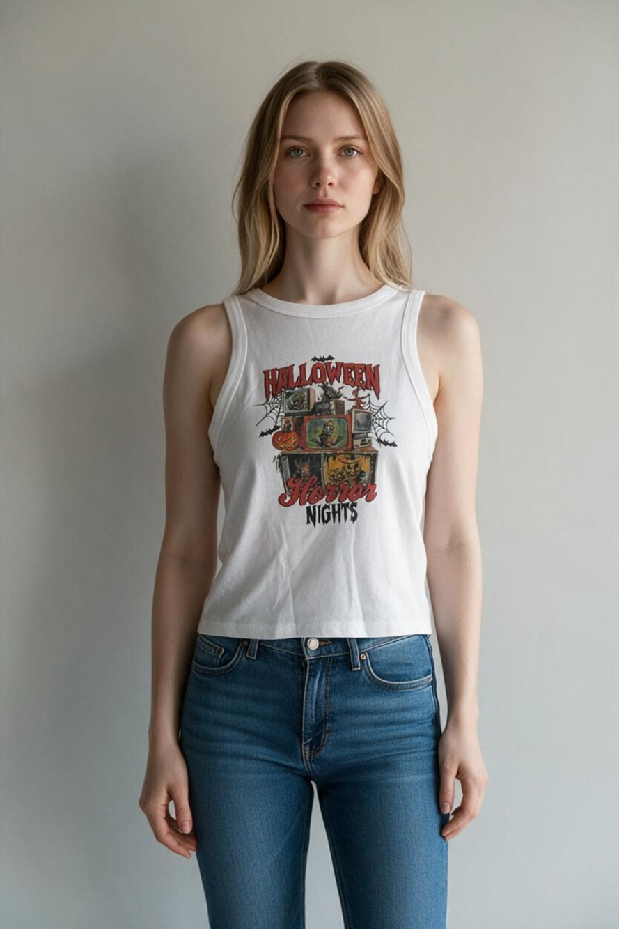 Halloween Horror Nights Crop Tank , HHN Shirt, Crop Top, Universal Horror Night,